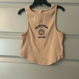 Beige tank top super cute perfect for summer I got it in Europe